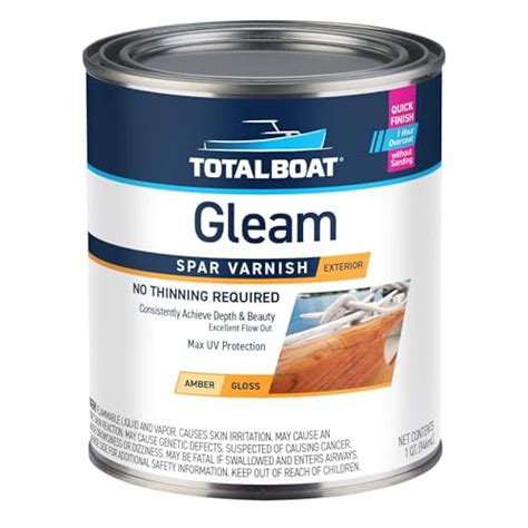 TotalBoat Gleam Marine Spar Varnish, Gloss and Satin .
